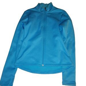 ChloeNoel Fleece CL Skating Jacket child's size 10-12 thumbholes full zip blue